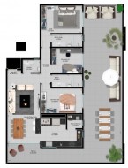 Apartamento SEMI MOBILIADO 3 dormitórios c/ 1 suíte - URB 423 Bairro Americano- Lajeado - RS